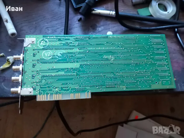 8bit isa network card with 4 bnc ports, снимка 4 - Мрежови адаптери - 46879372