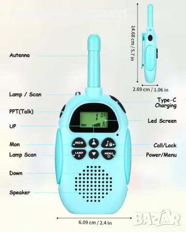 Комплект 2 броя Уоки-Токи за момичета и момчета, снимка 16 - Други - 47992212