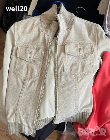 Късо яке естествен велур Mustang