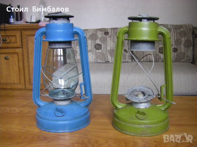 Стар газов фенер 2 броя, снимка 1 - Антикварни и старинни предмети - 45844097