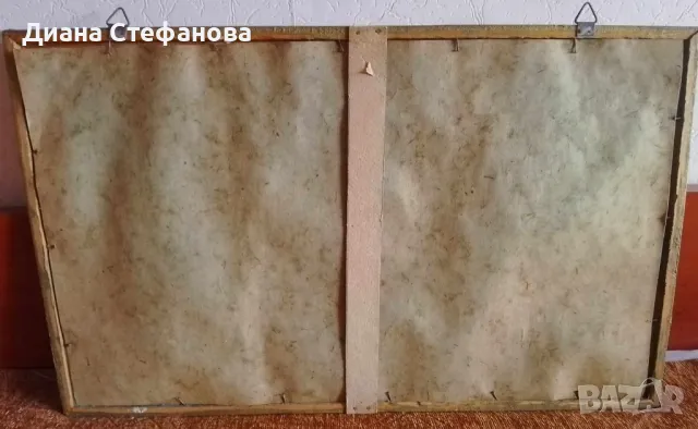 Стара картина върху стъкло "АЛЁНУШКА И СЕРЫЙ ВОЛК", снимка 3 - Антикварни и старинни предмети - 49991780