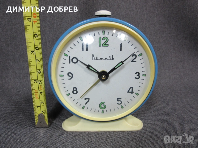 СТАР РЕТРО СОЦ СССР МЕХАНИЧЕН ЧАСОВНИК БУДИЛНИК ВИТЯЗЬ, снимка 5 - Антикварни и старинни предмети - 54268962