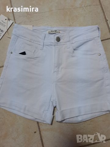 Къси панталонки в бяло , снимка 3 - Къси панталони и бермуди - 46448354