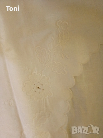 Спален комплект от бродерия и памук за 2 юргана и една възглавница цена по договаряне , снимка 4 - Гоблени - 53412673