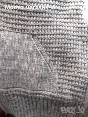 Нова мекичка и много топла плетена жилетка/връхна дреха с качулка, размер 134–140, снимка 6 - Детски пуловери и жилетки - 52140068