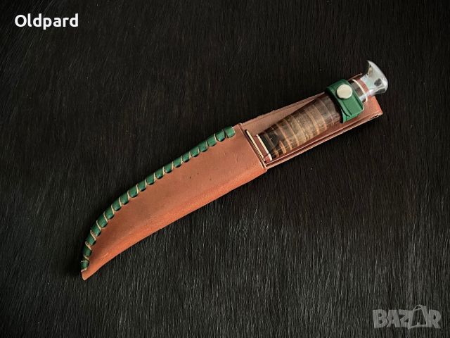 Античен ловен нож (Lamplough Cutlery Solingen 70 г.) в напълно ново състояние. (Rehw102), снимка 4 - Ножове - 45317221