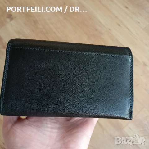  Дамско RFID портмоне Friedrich Germany,, Козя кожа, Мотив Мандала, Черно , снимка 16 - Портфейли, портмонета - 53616491