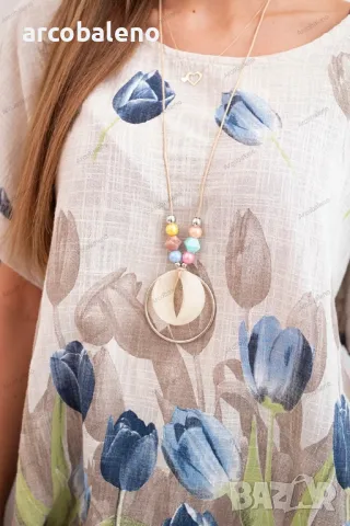 Дамска памучна риза с флорална шарка, 8цвята , снимка 5 - Ризи - 49882008