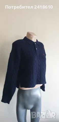 POLO Ralph Lauren Cable Wool / Cashmere Polo Shirt Oversize Womens Size M НОВО! ОРИГИНАЛ! Дамски Пул, снимка 7 - Блузи с дълъг ръкав и пуловери - 47852629