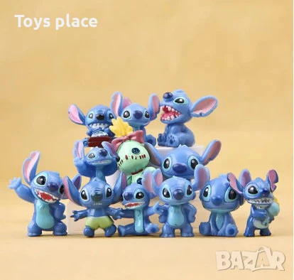 Комплект фигурки за торта Лило и Стич, пластмасови фигурки Lilo and Stitch , снимка 6 - Фигурки - 50657709