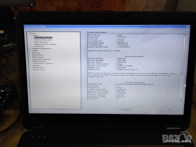Dell Latitude E6440 - intel core i5 - 4300M, снимка 3 - Лаптопи за работа - 53928262