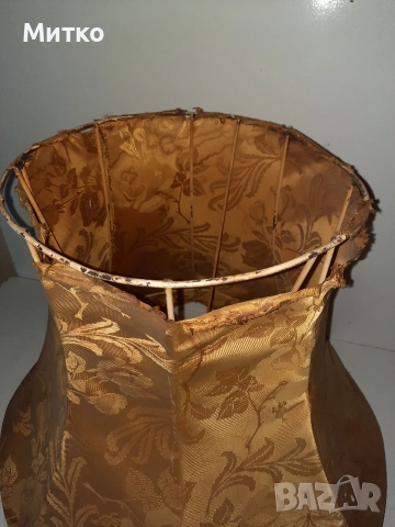 Ретро голям абажур за настолна лампа за реставрация , снимка 5 - Антикварни и старинни предмети - 52878765