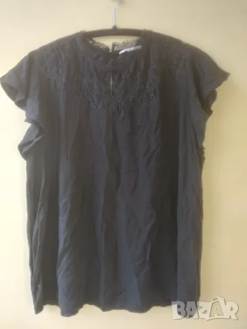 HМ Оригинална дамска елегантна блуза с къс ръкав