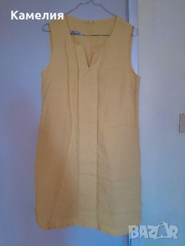 Жълта рокля Dika, M-размер , снимка 1 - Рокли - 46010065