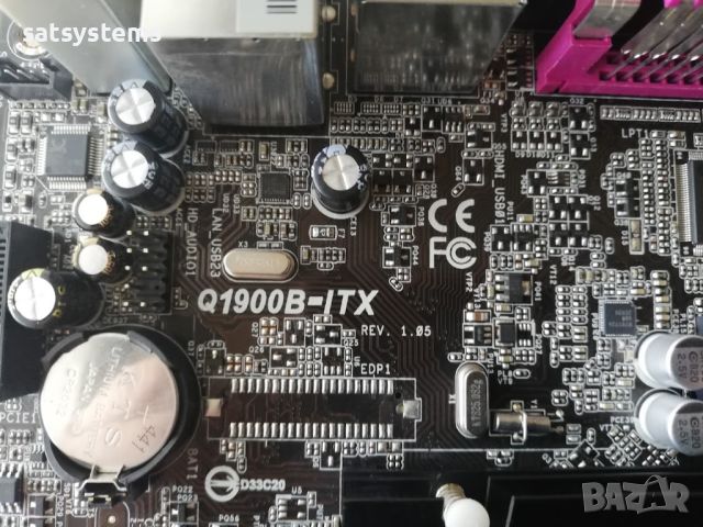 Дънна платка ASRock Q1900B-ITX Socket BGA1170 CPU+FAN+RAM, снимка 5 - Дънни платки - 45252315