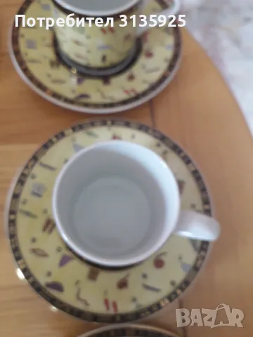 Продавам Египетски сервиз за кафе от 6 бр. чаши с чинийки , снимка 3 - Сервизи - 49696188