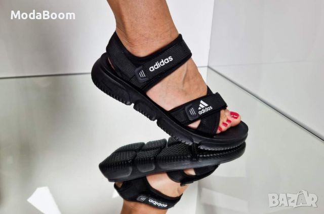 💥НАМАЛЕНИ💥Adidas стилни черни дамски сандали , снимка 4 - Сандали - 46088233