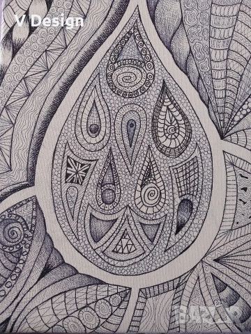 Абстрактна Картина "Момина сълза"- графика