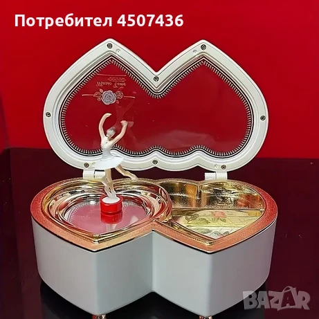 Музикална кутия с място за бижута с танцуваща балерина и огледало , снимка 4 - Декорация за дома - 50839936