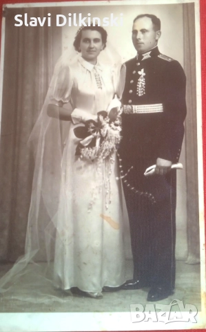  Сватба на царски офицер . 1940 г, снимка 1