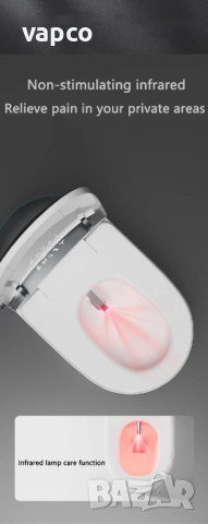 Мултифункционална сива смарт тоалетна L9 с биде, подгрев, сушене, масаж, снимка 9 - Други - 52472085