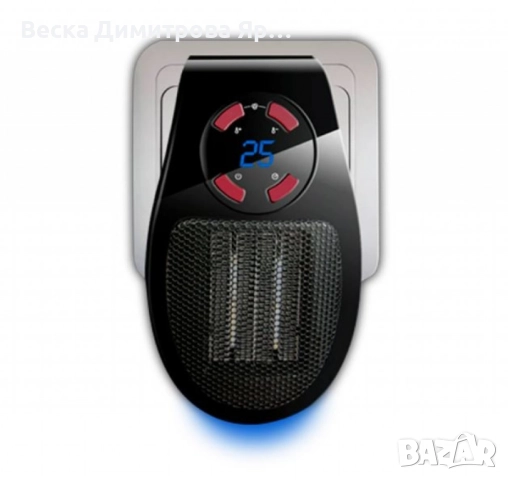 Мини керамичeн отоплител Taurus TROPICANO PLUG HEATER – 500W, дигитален дисплей, таймер, снимка 5 - Отоплителни печки - 51527879