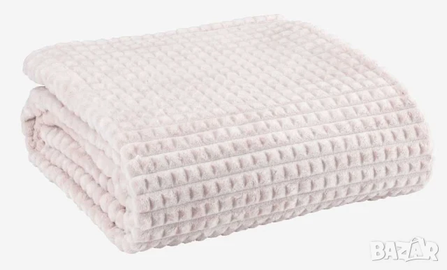 Одеяло от полар Hagtorn, 140х200 см, 100% полиестер, Бежово