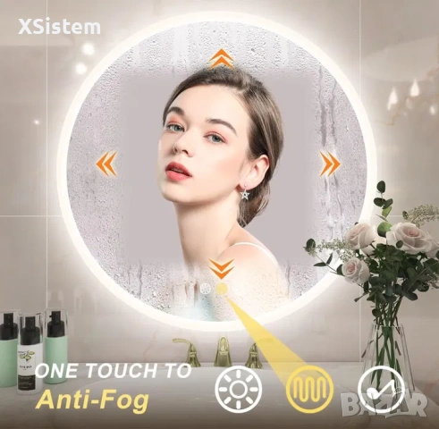 Огледало за баня Ф80 с блутут, снимка 4 - Други - 53226184