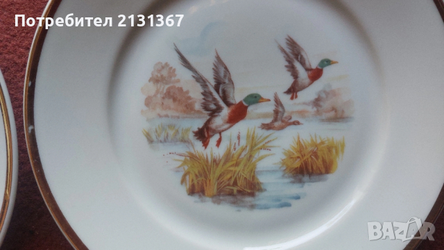 изида,сервиз,български порцелан,дивеч, снимка 6 - Антикварни и старинни предмети - 53995693