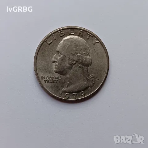 1/4 долар САЩ 1979 Четвърт долар САЩ 25 цента 1979 Америка