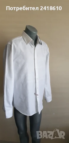Hugo Boss H - JOE-kent-C1-214 Regular Fit Organic Cotton Finest Italian Fabric Mens Size - 43 / XL Н, снимка 4 - Ризи - 51066155