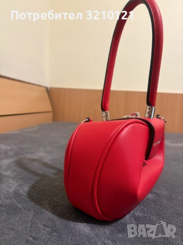Червена дамска официална чанта , снимка 3 - Чанти - 52368299