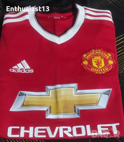 Чисто нова домакинска фланелка на Манчестър Юнайтед сезон 2015/16 размер XS