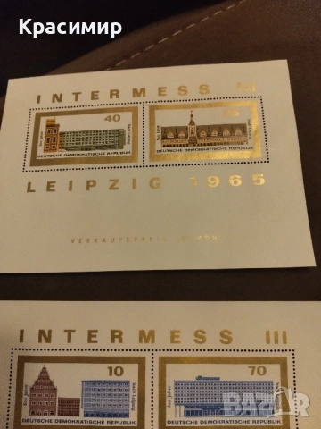 Пощенски блок DDR .MNH.1965 г., снимка 3 - Филателия - 52369006