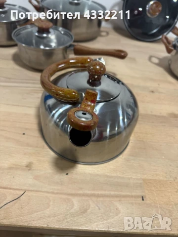 Комплект тенджери + подарък кухненски прибори розов, черен или зелен цвят DJ37+TV1316, снимка 1