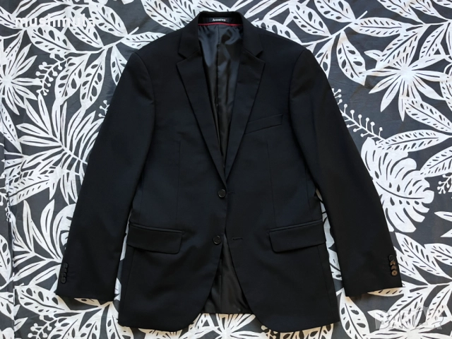 Черен костюм вискоза Andrews 48/M - обличан веднъж, снимка 5 - Костюми - 52203832