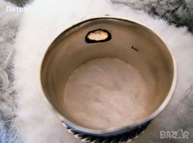 сребърен пръстен с цитрин , снимка 2 - Пръстени - 54145214