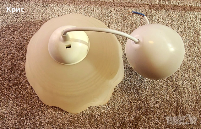 Единичен стъклен полилей , снимка 2 - Полилеи - 53475945