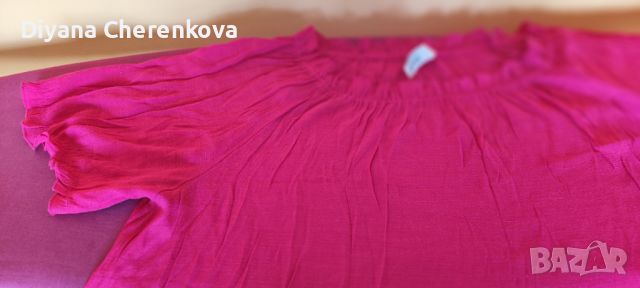 Дамска цикламена лятна блуза марка Zizzi, снимка 4 - Туники - 46408075