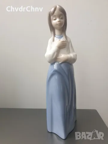 НАО ЛАДРО испанска порцеланова фигура на бременно момиче/NAO Lladro статуетка 23см, снимка 1 - Колекции - 47123436