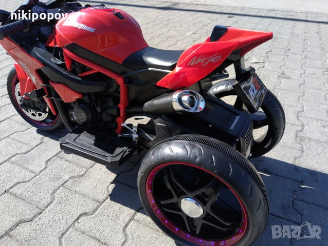 KAWASAKI акумулаторен мотор NINJA червен, снимка 6 - Детски велосипеди, триколки и коли - 53569672