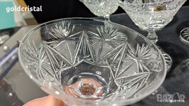 Кристални чаши , снимка 6 - Антикварни и старинни предмети - 45811984