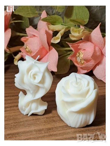 Ръчно изляти ароматни свещи, снимка 9 - Декорация за дома - 54296303