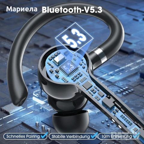 Bluetooth Handsfree / Безжична слушалка с микрофон, снимка 6 - Bluetooth слушалки - 50549704