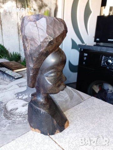 Женска фигура от африканско черно дърво, снимка 2 - Статуетки - 51787327