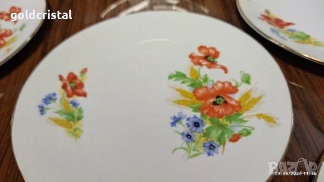 Стар английски костен порцелан чинии , снимка 7 - Антикварни и старинни предмети - 16064322