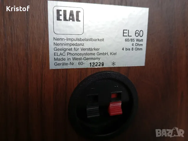 Тон колони ELAC EL-60, снимка 6 - Тонколони - 47094415