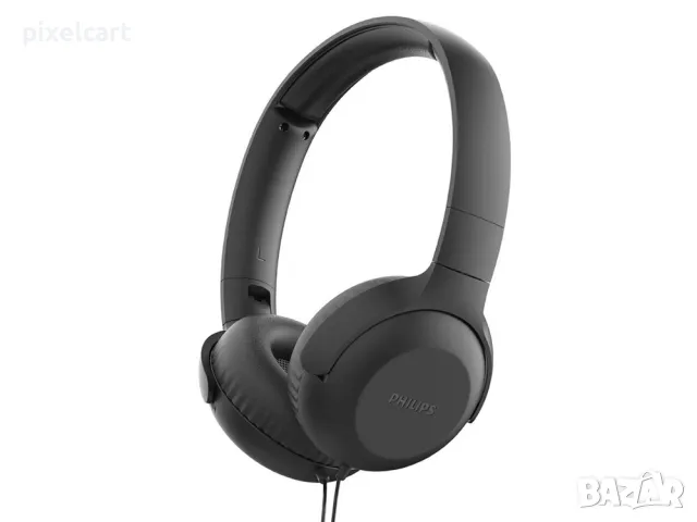 Слушалки с микрофон PHILIPS TAUH201BK ON-EAR, Черен, снимка 1 - Слушалки и портативни колонки - 47934947