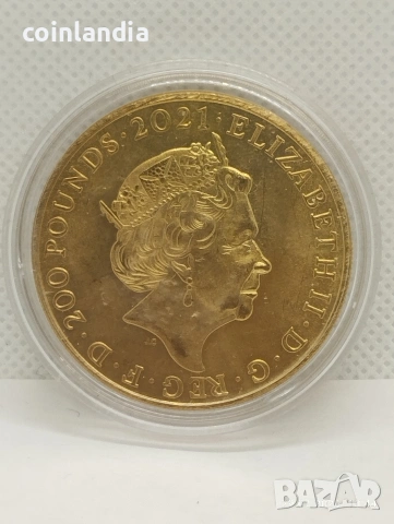позлатена Английска монета репродукция , снимка 2 - Нумизматика и бонистика - 53290291