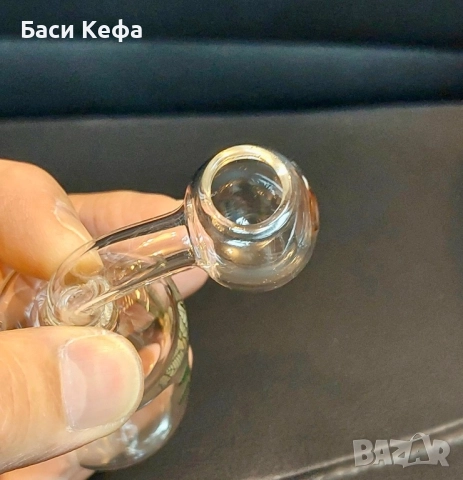 НОВ Стъклен Бонг / Фифка - 11 см., снимка 5 - Други - 52297234